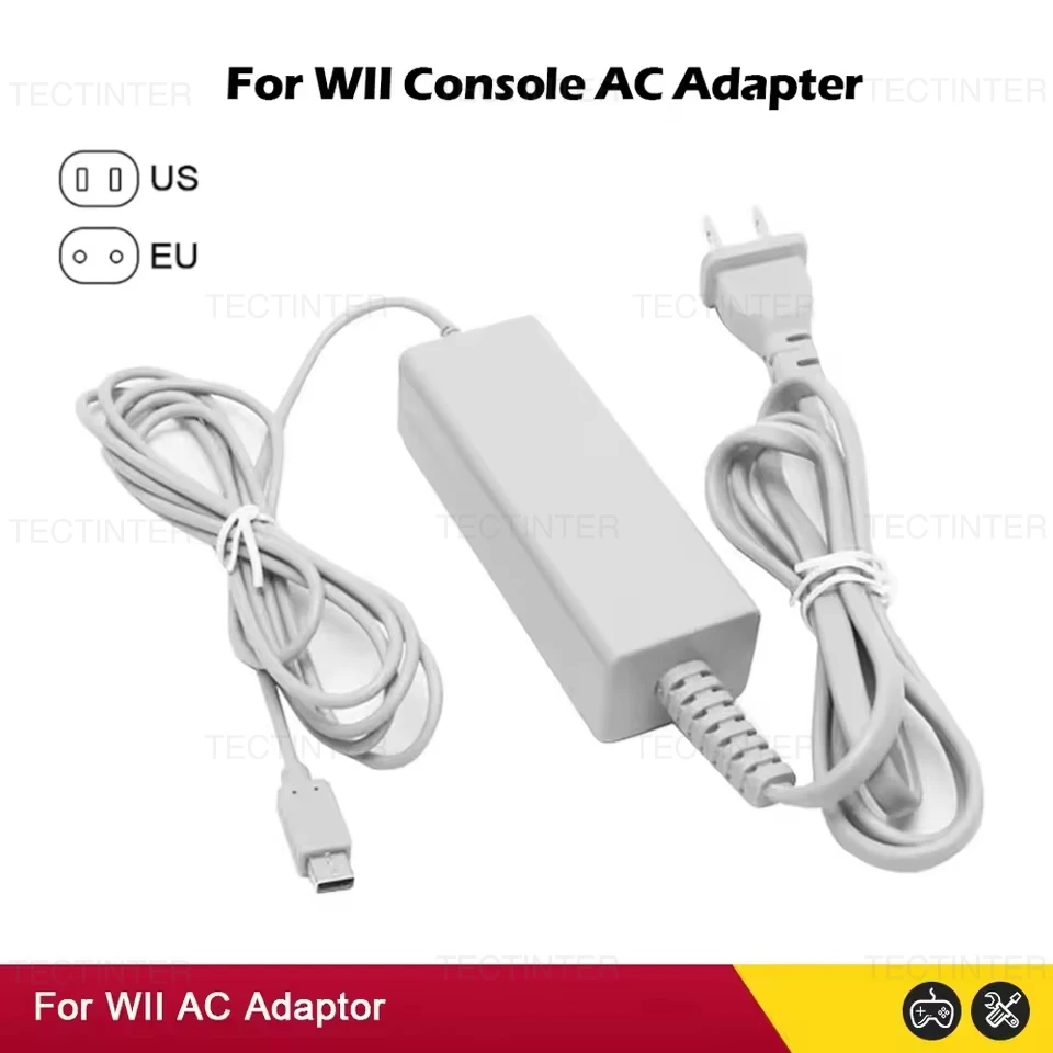 EU Stecker AC Adapter Ladegerät für Wii U Konsole Netzteil Kabel Kompatibel mit Nintendo Wii U Fernbedienung Wand Ladegerät