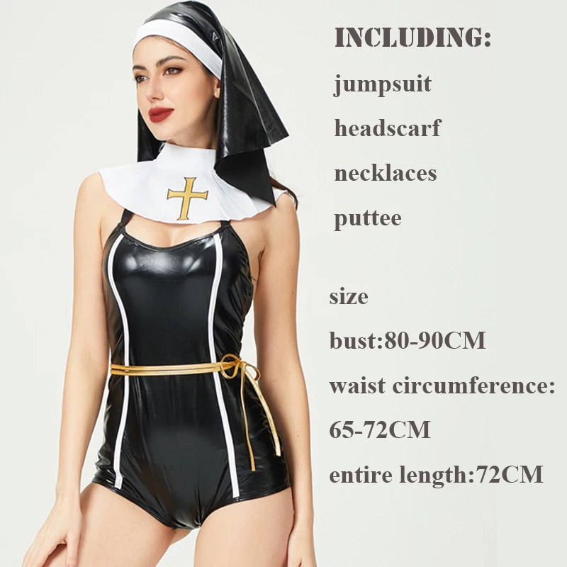 할로윈 성인 의상 섹시한 향신료 원피스 슬림 트림 부활절 크로스 디아블로 고딕 무대 의상