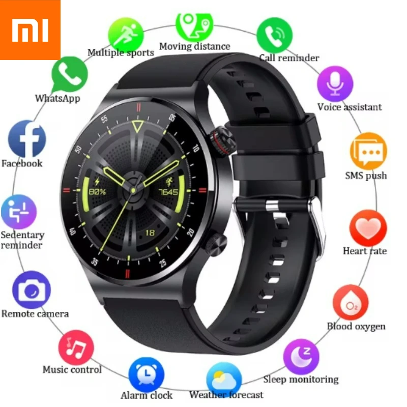 

Xiaomi Новые NFC Bluetooth Call Смарт-часы Мужские полноэкранные GPS Спортивный браслет Водонепроницаемые ЭКГ Здоровье SmartWatch для IOS Android