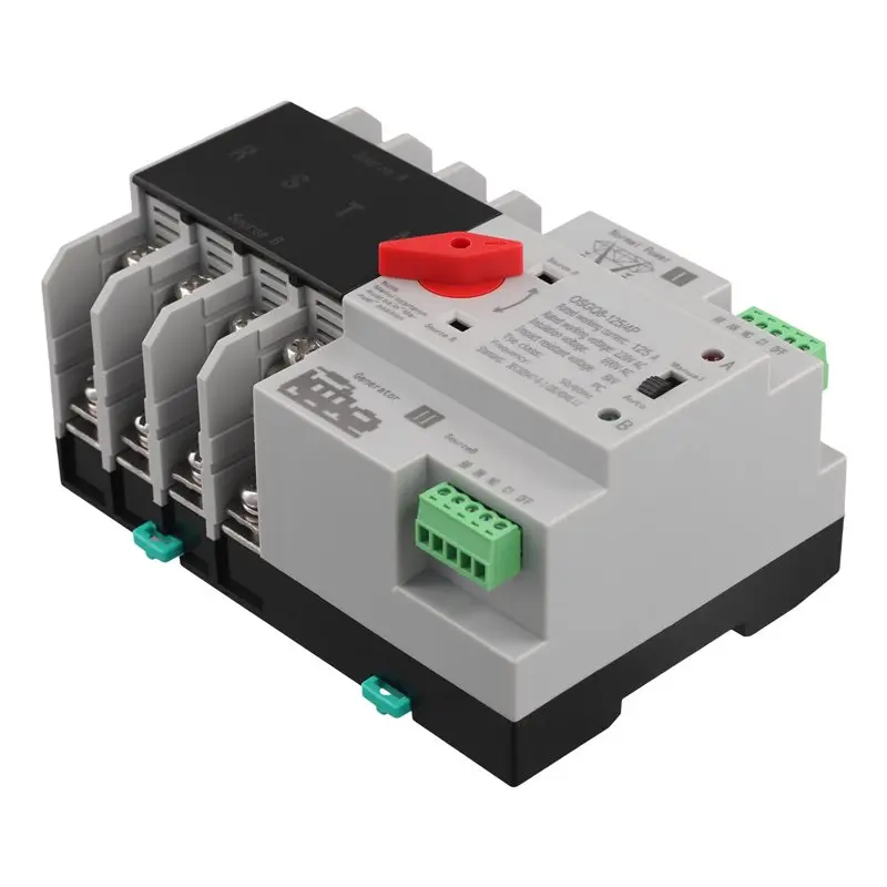 

ABWP-Двойной автоматический резервный переключатель питания 2P 125A AC 220V однофазный Din-рейка ATS электрический бесперебойный селектор