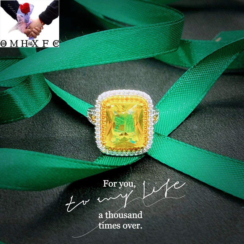 

Wholesale RR2068 European Fashion Hot Woman Girl Bride Party Birthday Wedding Gift Square AAA Zircon 18KT White Gold Ring