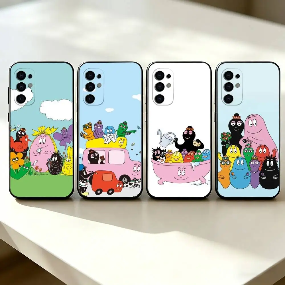 Healing B-Barbapapa Phone Case Black Silicone Soft For Samsung S25,S24,S21,S22,S23,S30,Ultra,S20,Plus,Fe,Lite