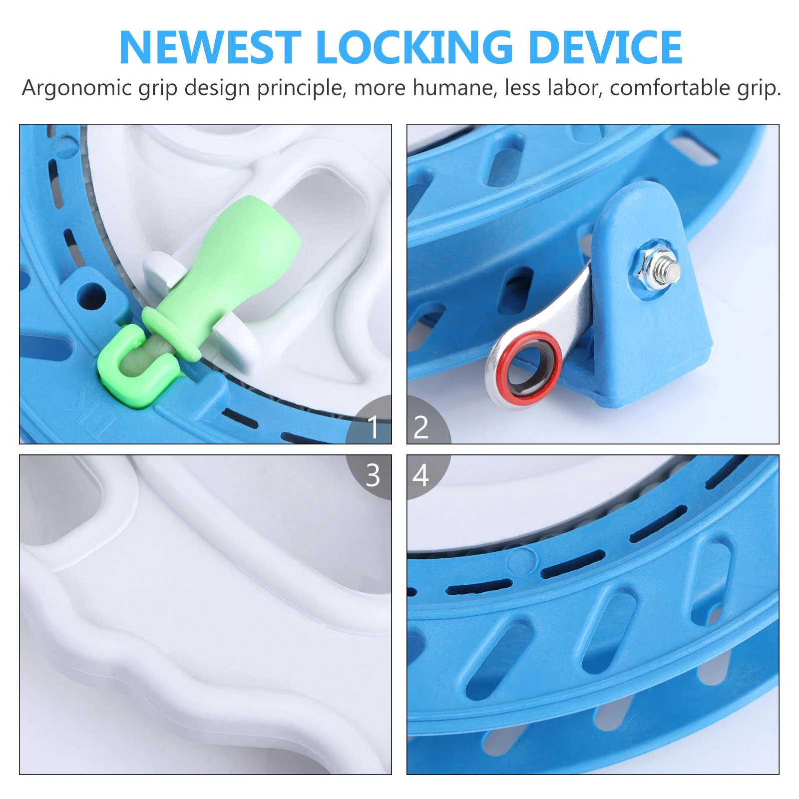 

2 pcs 18Cm Lockable Hand Kite Winder Nylon Shaft Reel Scratch Resistant Abs Plastic Ergonomic Grip Free Rotation Outdoor Flying