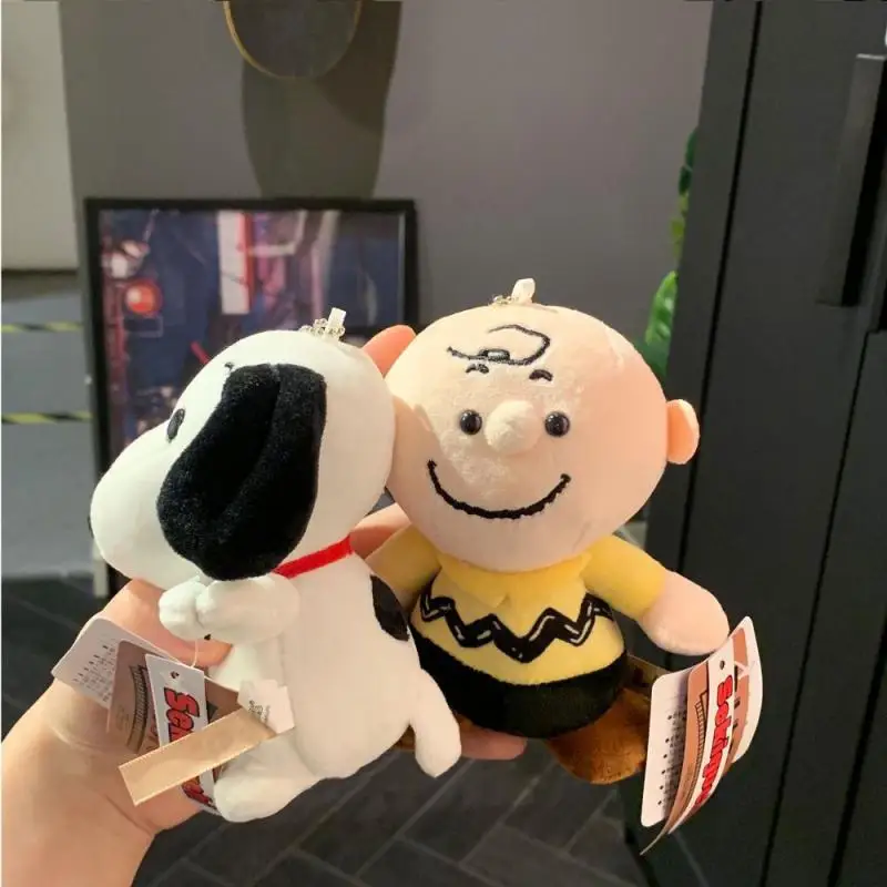 Kawaii Snoopy Plushie Olaf Charlie Brown Plush Doll Cute Pendant Decoration Bag Jewelry Keychain Chain Birthday Plush Gift