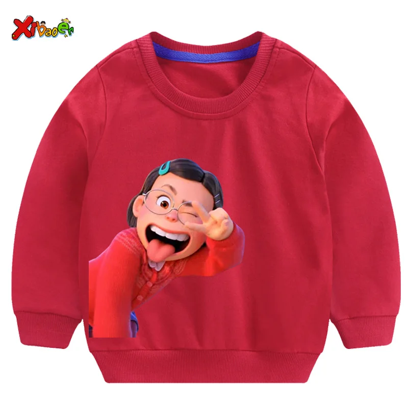 Turning Red Sweatshirts Girls Sweaters Outfit Kids Outfits Girl Hoodie Long Sleeves Shirt Baby Clothing Children Pullover Hoodie