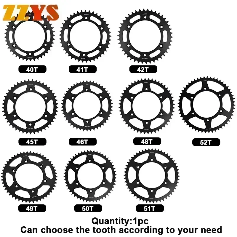 520 40T 41T 42T 45T 46T 48T 49T 50T 51T 52T Tooth Rear Sprocket Gear Star Pinion For KTM EXC450 Six Days EXC Enduro Racing 450