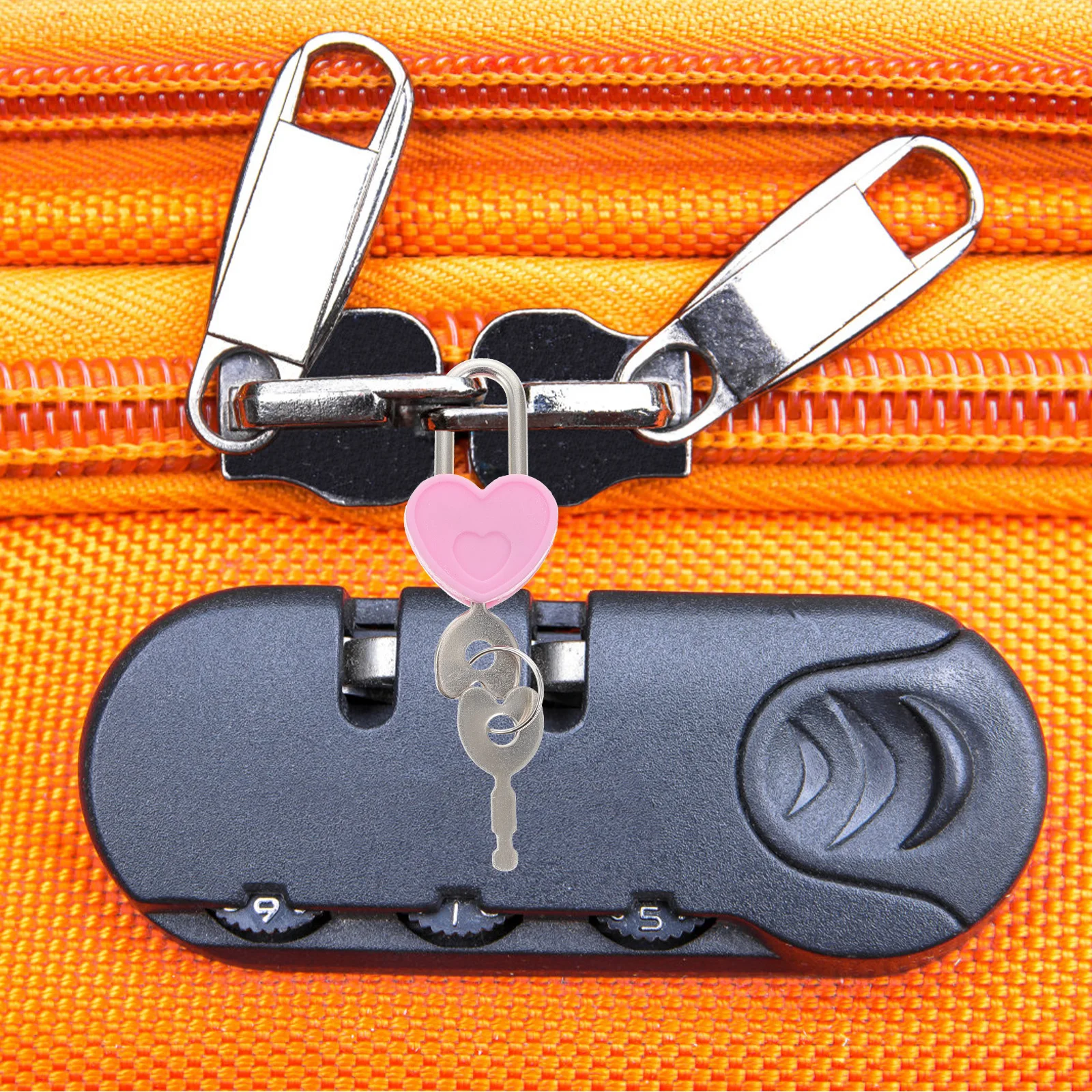 

24pcs Heart Shaped Padlock Mini Security Lock With Keys Durable Anti-Rust Multi-Functional Travel Lock For Suitcase Diary Book