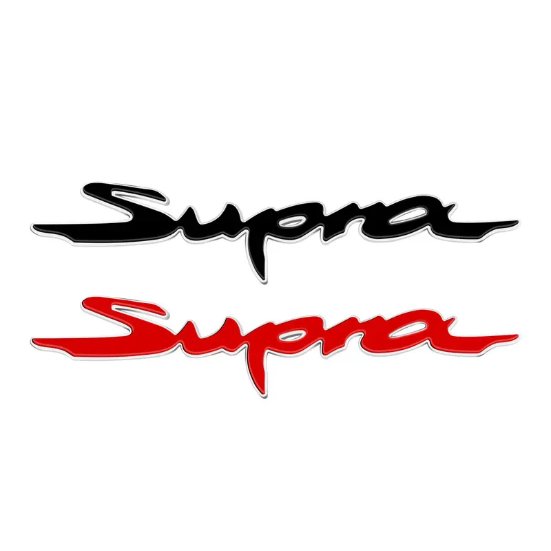 Car Styling ABS Plastic Supra Letter Logo Sticker Rear Bumper Tail Trunk Rear Emblem Badge Decal Auto Accessories