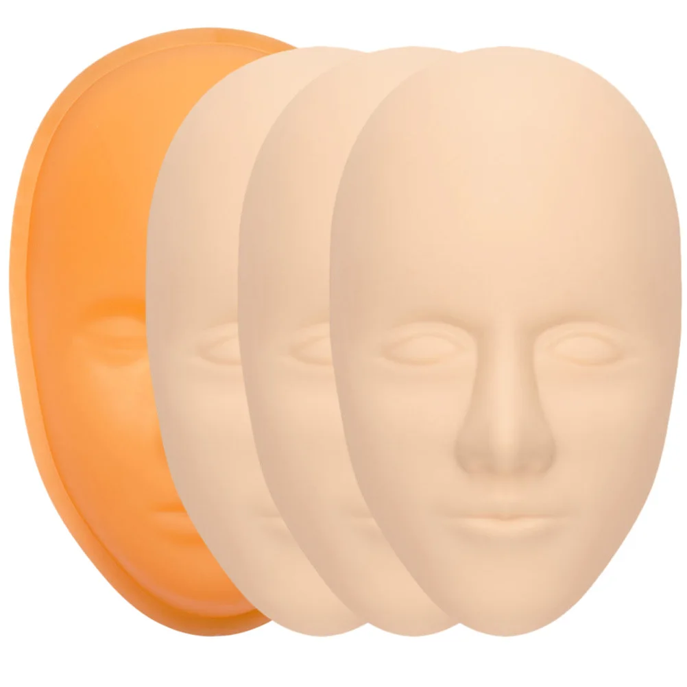 

Silicone Blank Mannequin Face Tattooing Practice Skin for Eyebrow Embroidery Smooth Realistic Surface Multiple Use