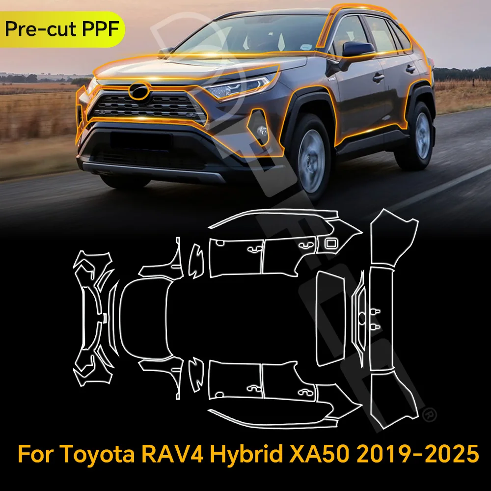 

For Toyota RAV4 Hybrid XA50 2019-2025 TPU Paint Protection Film Clear Bra Car Body Anti-scratch Pre-cut PPF Resistant Invisible
