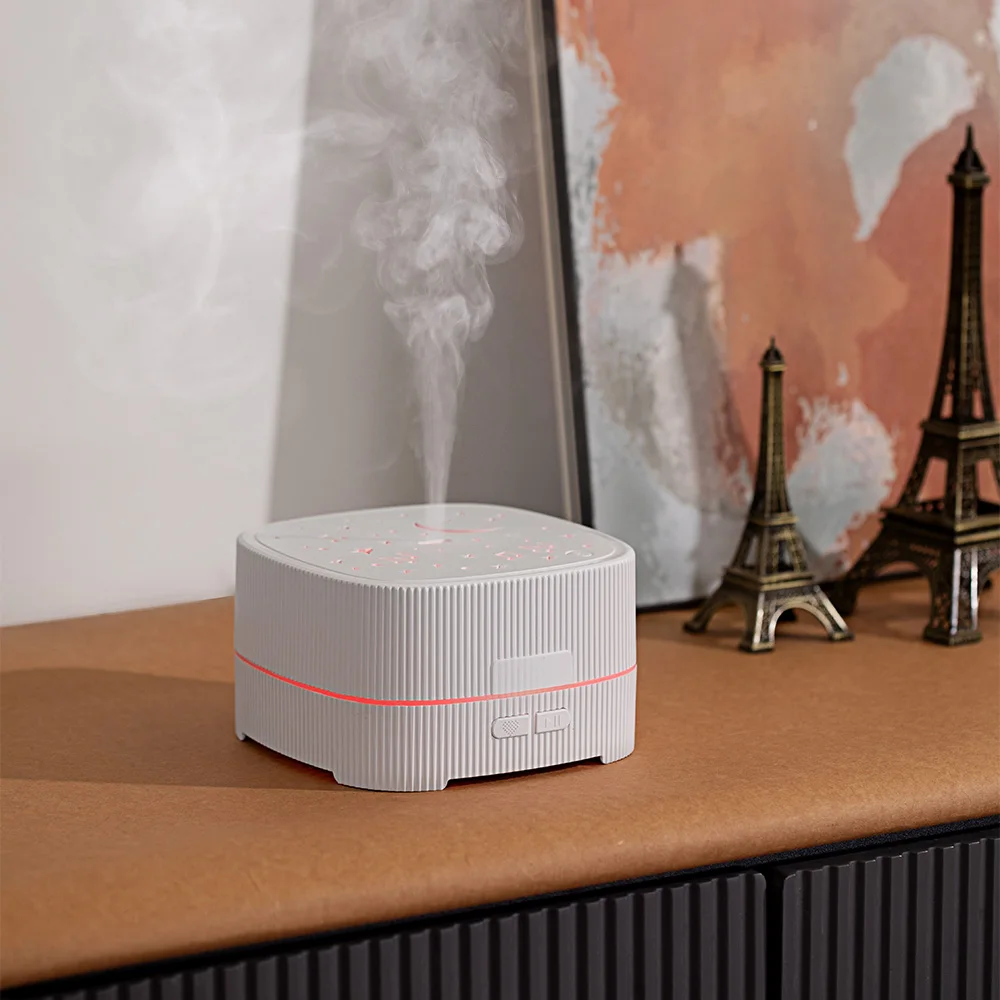 500ML ultrasuoni aria olio essenziale umidificatore USB lettore musicale 7 colori LED diffusore di aromi profumati con luce notturna altoparlante BT