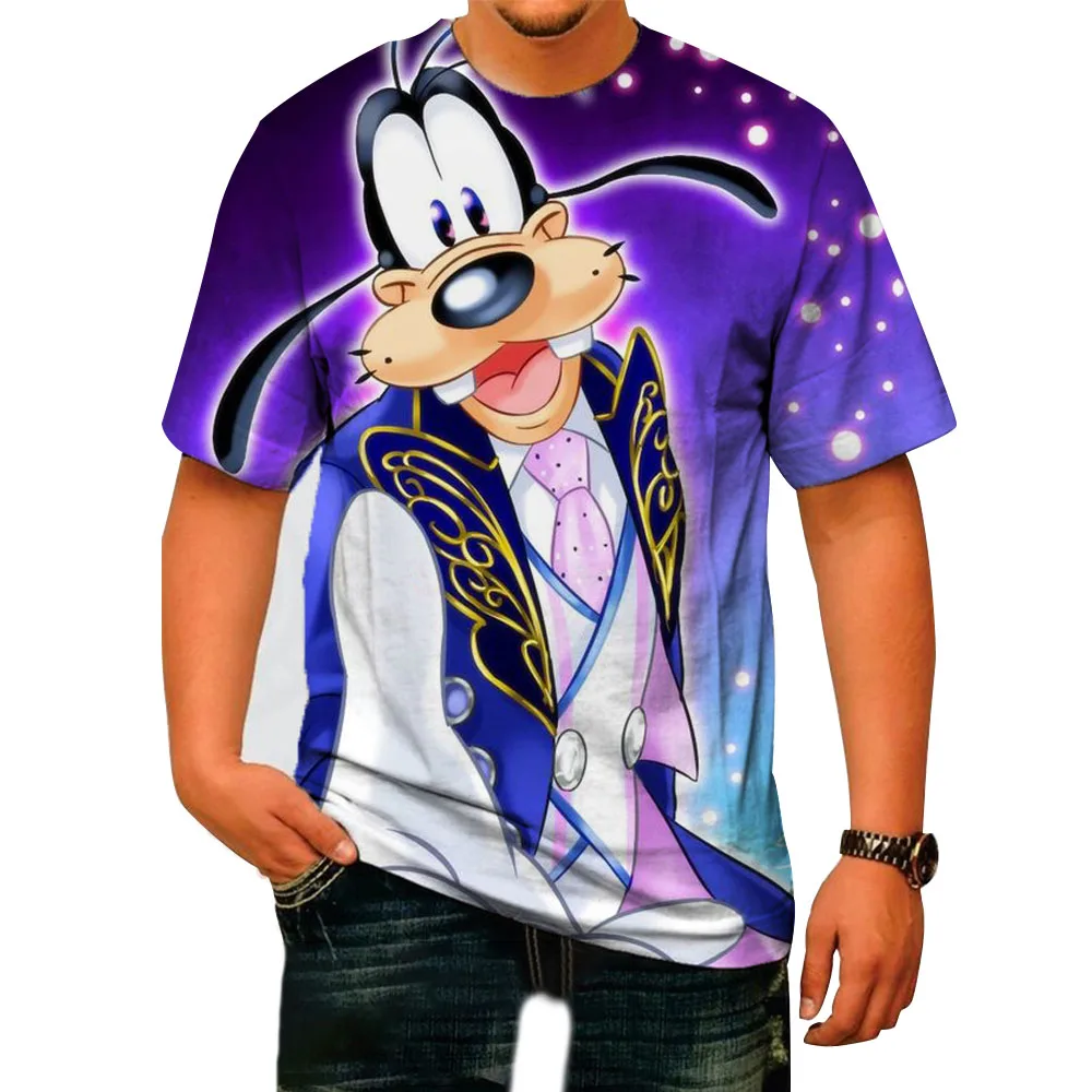 Men Women Disney Goofy Print T Shirts Men Kids Fashion For Male T-Shirts Crew Neck Disney Tee Shirt Short Sleeve Tops Plus Size