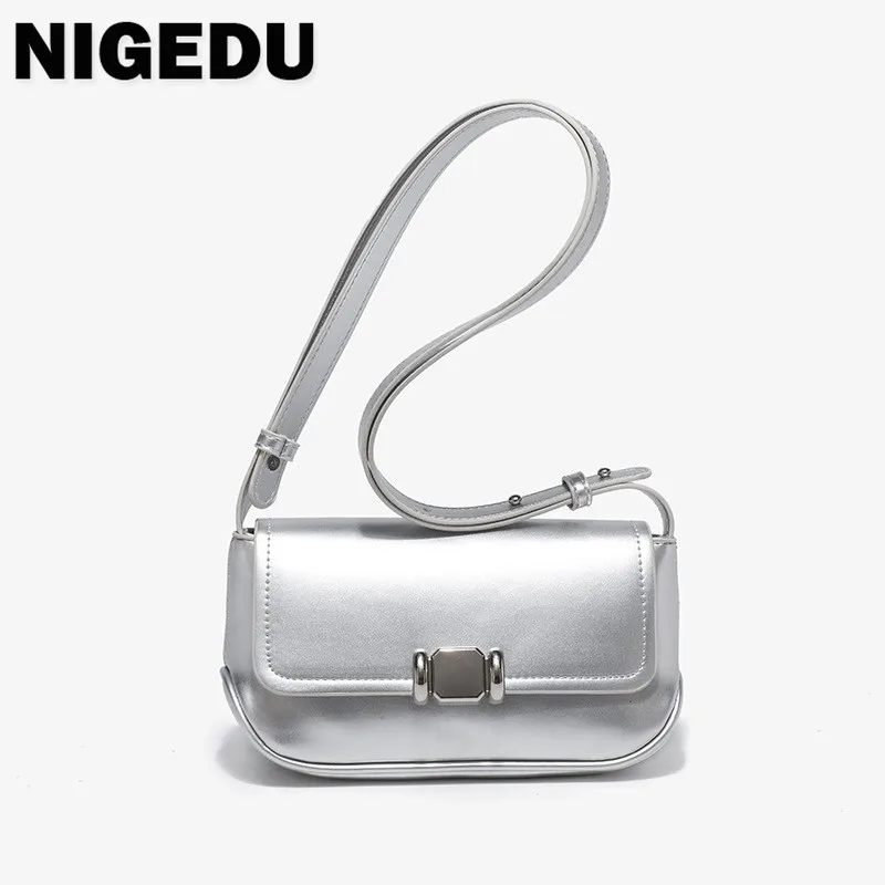 Fashion women Shoulder Bag PU Leather ladies handbag and purse small Brand design female messenger bag satchels silver bolsa