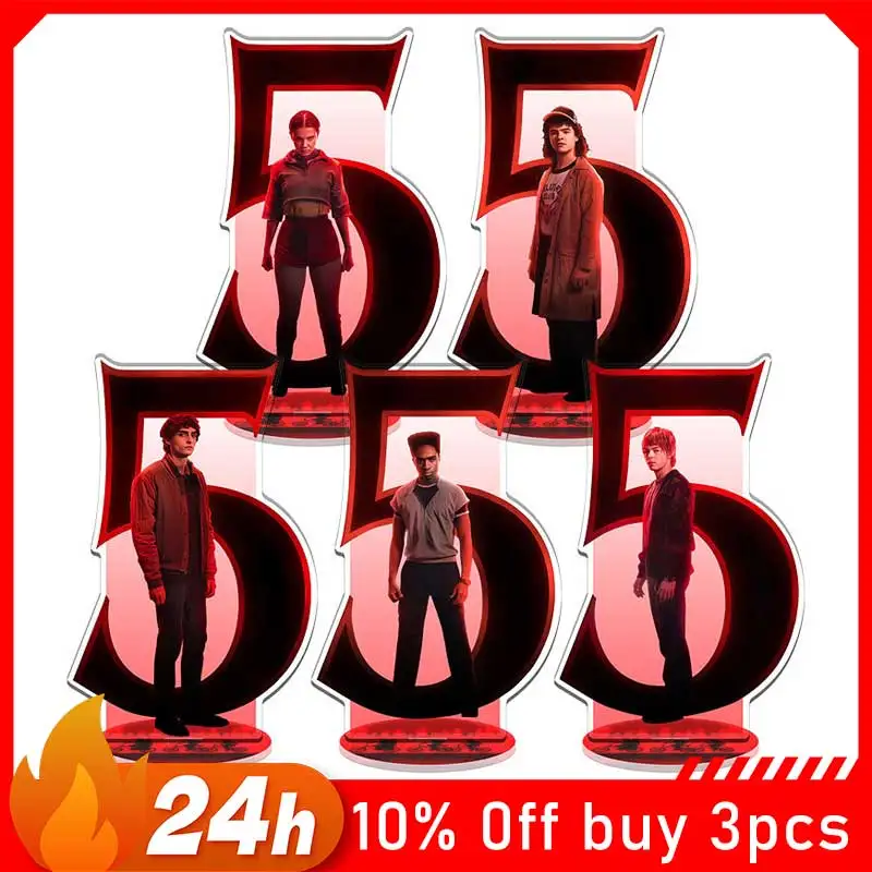 Voor Stranger Eleven Randapparatuur Acryl Stand Joyce Byers Beeldje Staande Plaat Max Mayfield Figuur Acryl Standbeeld Nancy Speelgoed