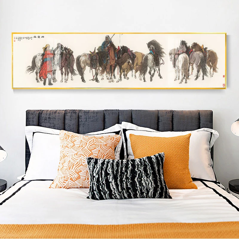 

Black and white Horses Wall Art Canvas Prints Moden Animals Posters And Prints Horses Canvas Paintings For Bed Room Wall Décor