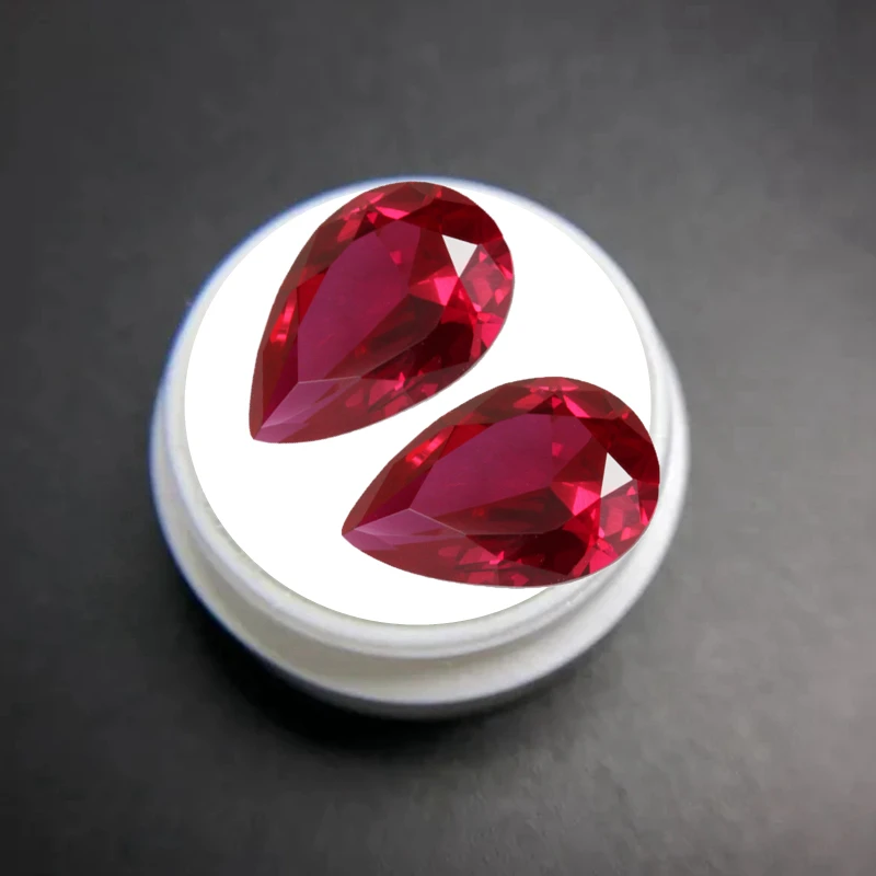 

Pretty Gem Ruby Stone Pear Shape VVS Loose Gemstones for Jewelry Making Accessories