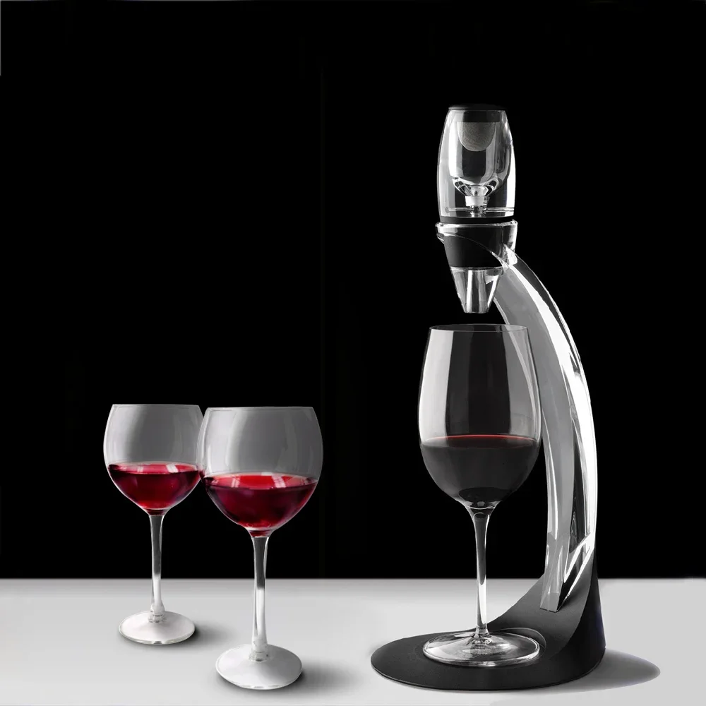 Professional Red Wine Decanter Pourer With Filter Stand Holder Vodka Quick Air Aerator For Home Dining Bar Essential Set