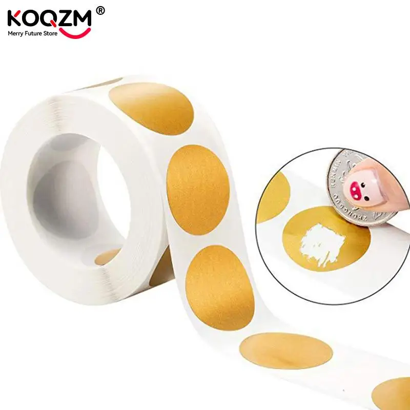 300Pcs Round Silver Scratch Off Stickers Scratch Off Labels Sticker For Party Activity Favors Stationery Sticker