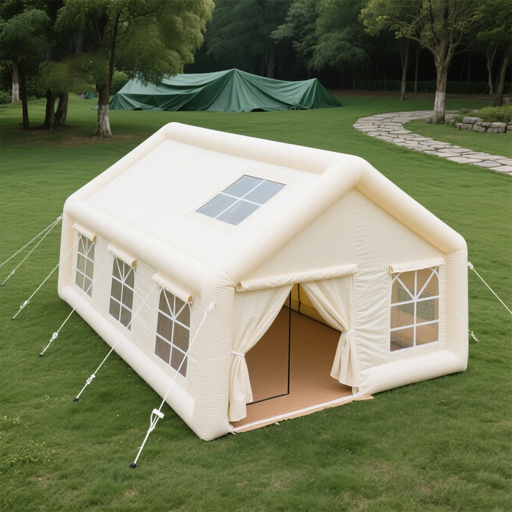 خيمة تخييم فاخرة ومريحة قابلة للنفخ، قماش أكسفورد عالي الجودة، مساحة كبيرة للمغامرات العائلية الخارجية #2