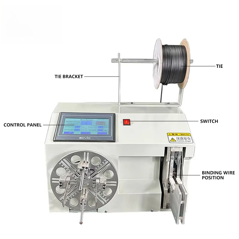 JB-1845 Automatic/Semi-Automatic Electric Wire Winder Cable Winding Binding Tying Machine Large Wire Coiling Packing Machine
