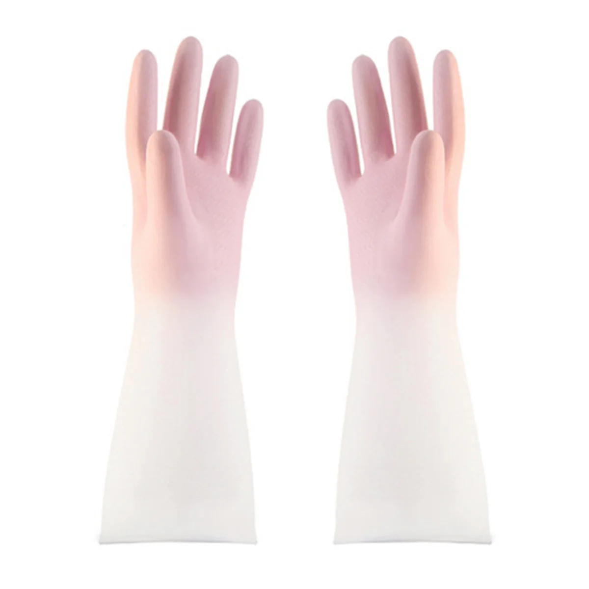 1Pair Silicone Cleaning Gloves Dishwashing Cleaning Gloves Scrubber Dish Washing Sponge Rubber Gloves Cleaning Tools