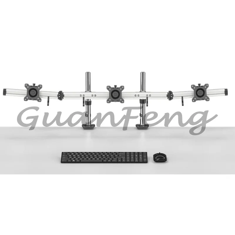Desktop Triple   Mounting Arm, Triple Screen Holder for   Up To 32 Inches