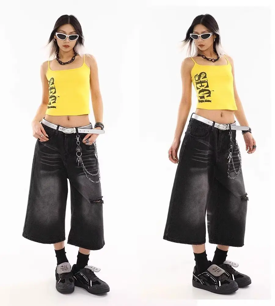 7 نقاط السراويل النسائية الجينز تمتد الدنيم الطبقة عالية الخصر الجينز يرفع الأرداف المرأة السراويل الزرقاء Shoujo فتاة نمط ملابس الصيف