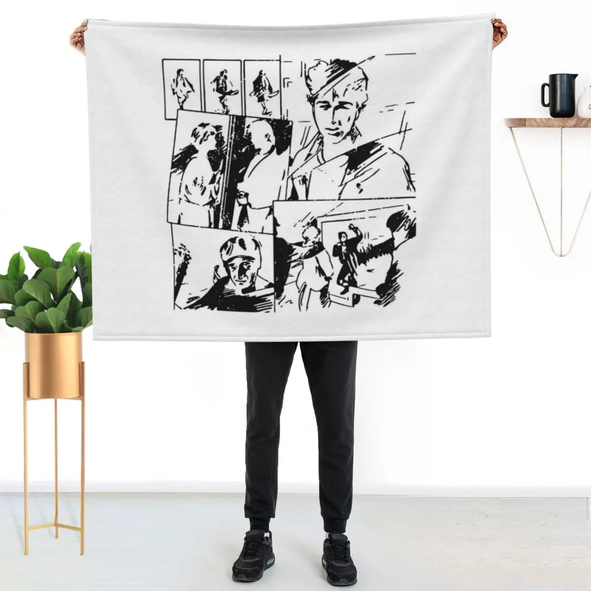 A-ha Classic 80s Music Video Take On Me Super CooL Style Throw Blanket Custom Blankets Sofas Of Decoration halloween Blankets