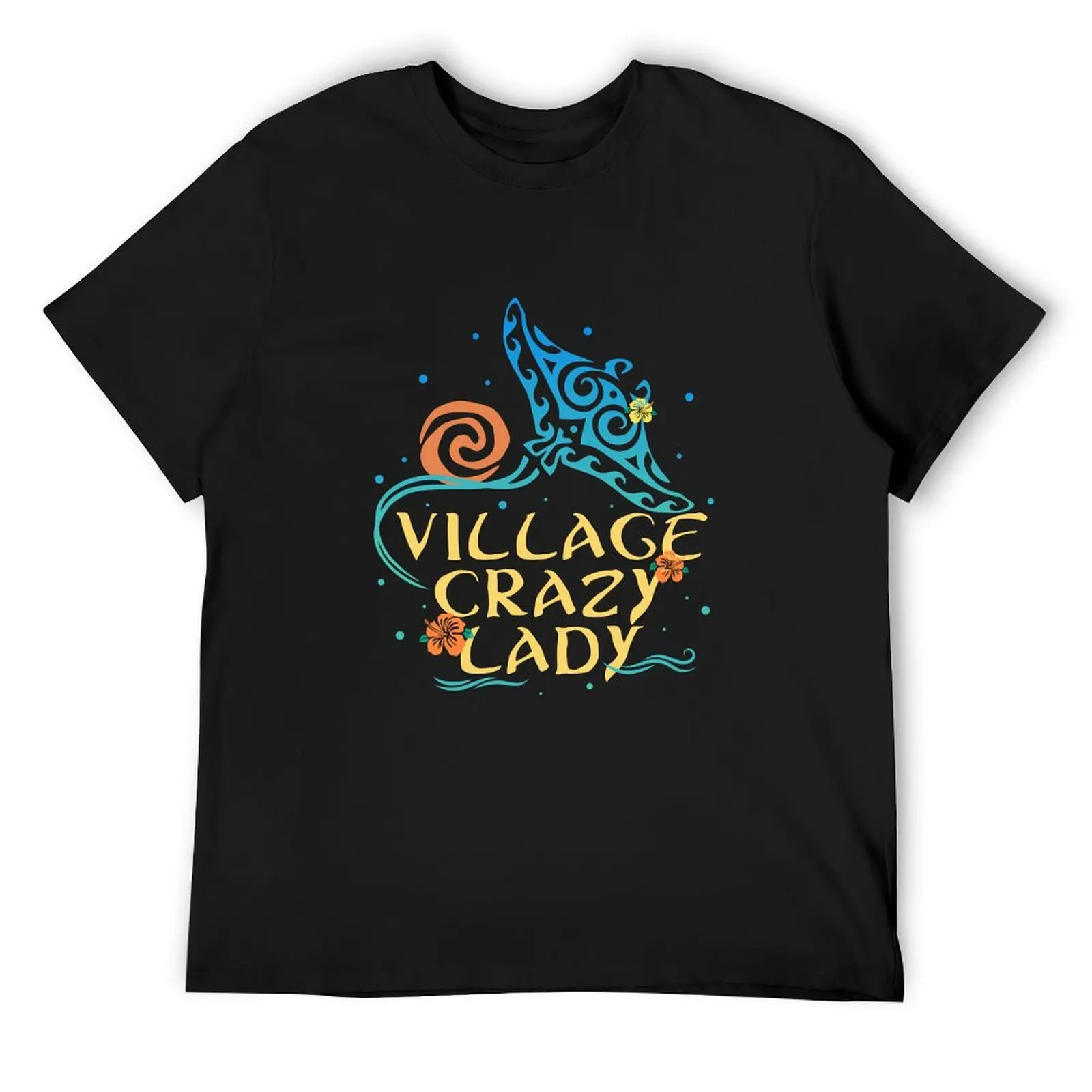 

Village Crazy Lady Funny Shirt For Women, For Girl, Gift Tiki Hawaiian Polynesian T-Shirt plus sizes blanks plain t shirts men