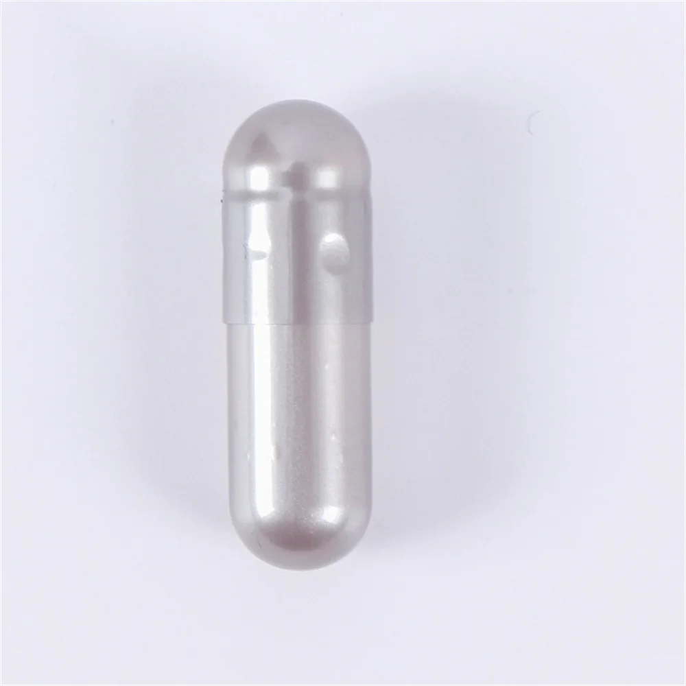 1000 pezzi di dimensioni standard 00 #   0 #   Capsule vuote Gelatina Grigio argento Capsule trasparenti rigide unite vuote Bottiglie riutilizzabili