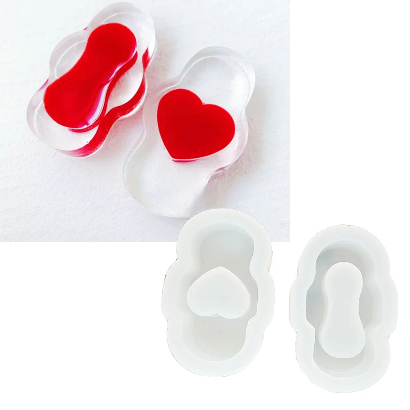 New Heart Shaped Silicone Shaker Mold Quicksand Molds Jewelry Tool Jewelry Accessories