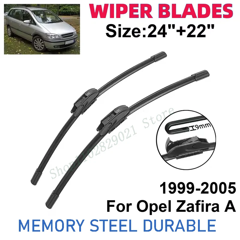 

2PCS Wiper Blades Set Kit For Opel Zafira A 1999-2005 Front Windshield Brushes Windscreen Window Accessories