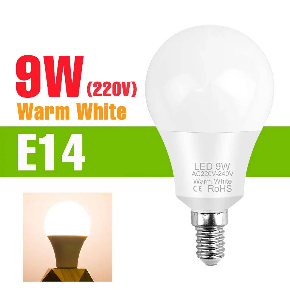 20W LED Gloeilamp E27/E26 Lamp E14 Kroonluchters Lampen 3W 6W 9W 12W 15W 18W 3000K/6500K Energiebesparende AC220V Voor Thuis Woonkamer