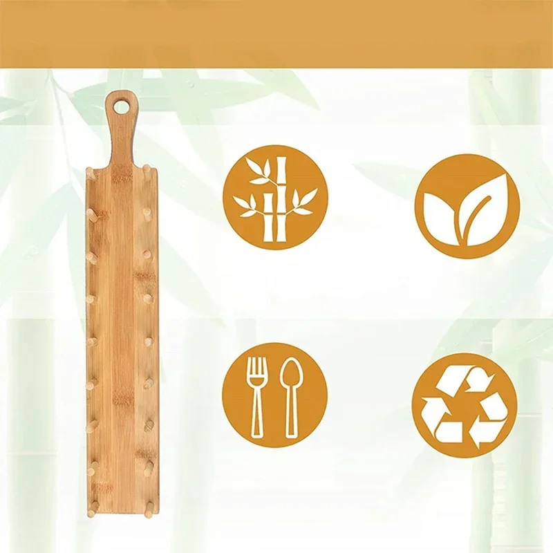 Bamboo Wooden Taco Holder Taco Display Stand Burrito Tortilla Plate Tray Food Holder Potato Chips Corn Roll Rack Burritos Rack