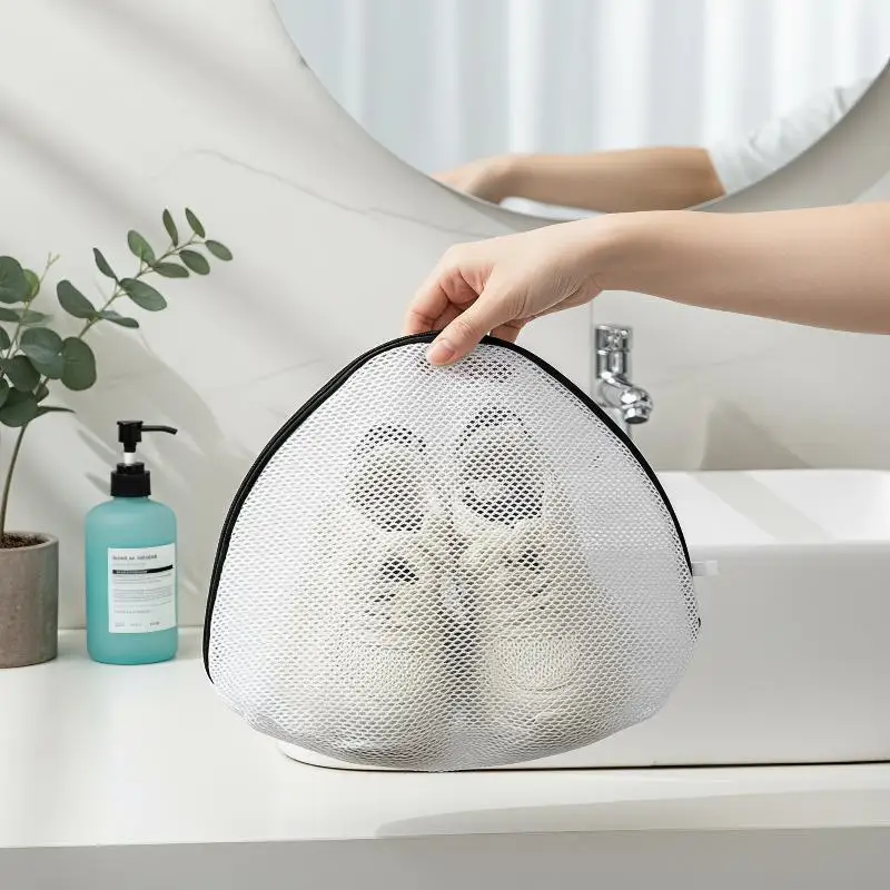 Mesh Laundry Bag For Shoes Boot With Zips For Washing Machines Hot Travel Clothes Storage Box Organizer Bags