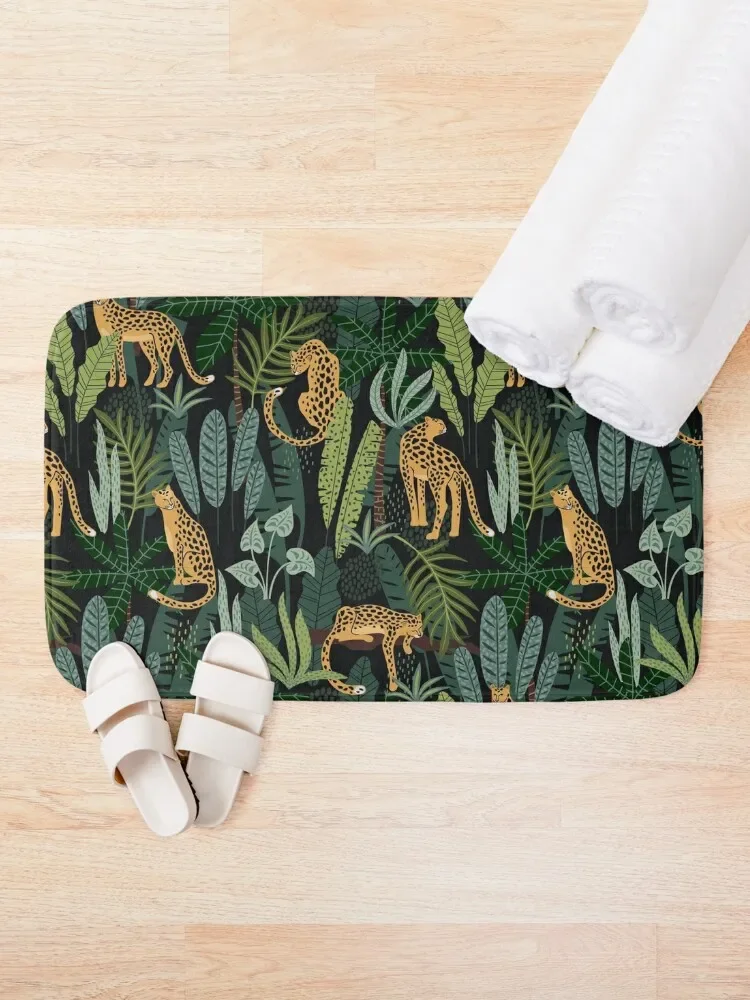 Indian junglepattern Bath Mat Bathroom Absorbent Quick Dry Mats In The Bathroom Bathroom Rug Mat