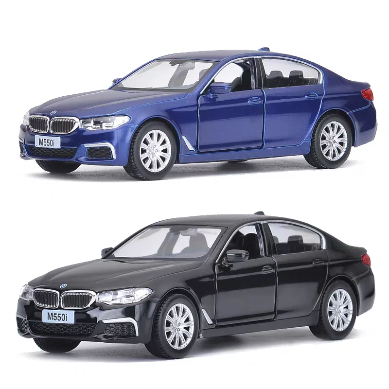 BMW M550i xDrive Luxury Car Simulation Diecast & Toy Vehicles Pull Back & Doors Open RMZ city 1:36 Alloy Model Gift For Children