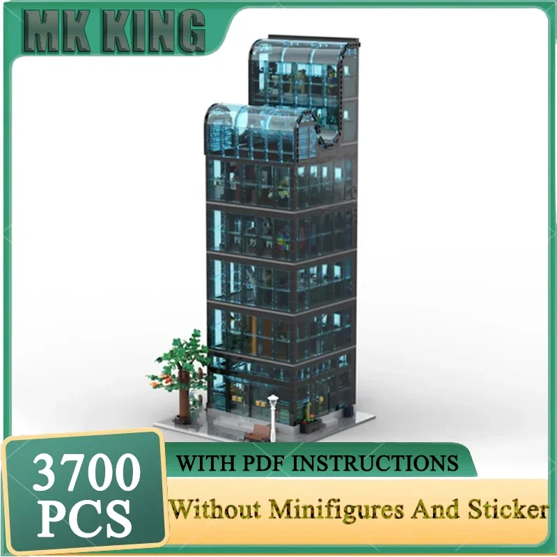 

Moc Building Bricks Urban Street View Downtown Skyscraper Model Technology Modular Blocks Construstion Assembly Gift Toy Set