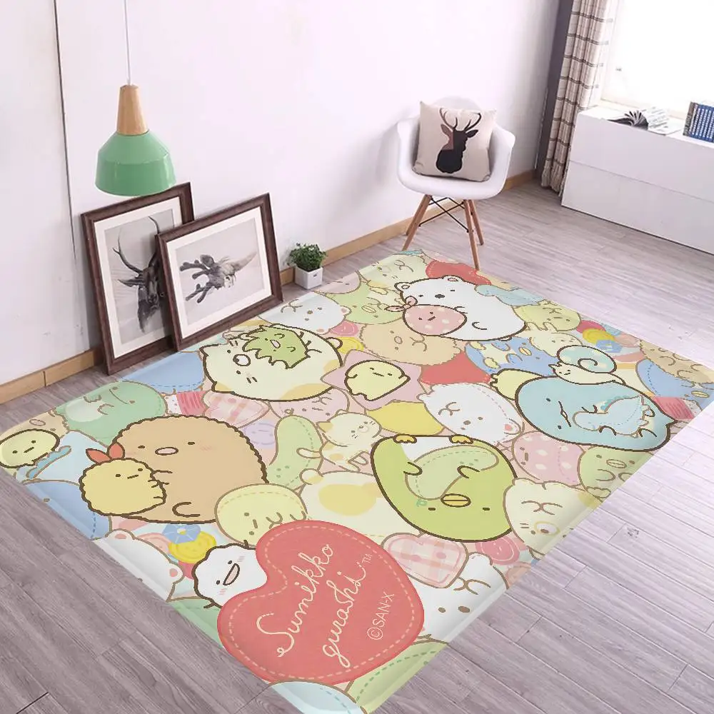 Kawaii Sumikko Gurashi Anime Bodenmatte, INS-Stil, weicher Bodenbelag für Schlafzimmer, Haus, Waschraum, rutschfeste Haushaltsteppiche