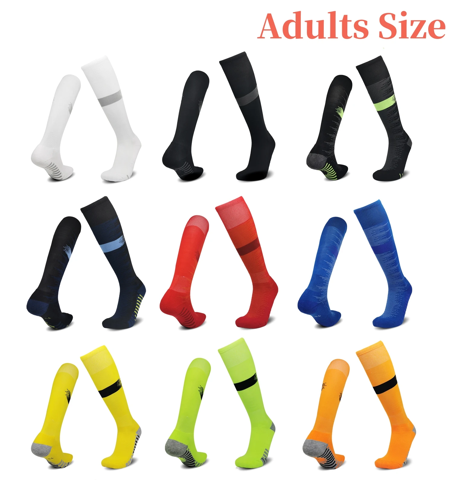 الكبار لكرة القدم الجوارب القطن تنفس الركبة عالية منشفة أسفل الدراجات التنزه الرياضة التدريب طويل الرجال النساء كرة القدم الجوارب