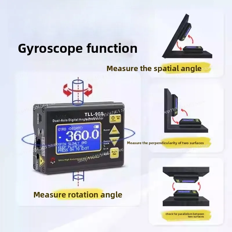 1PC TLL-90S 37V Mini Dual-axis Digital Inclinometer High Precision Electronic Level Meter for Machine