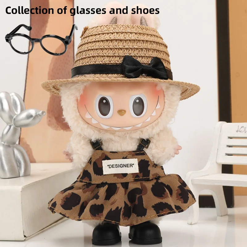 

Новая одежда 17 смla Bubuwa 123, сидячая вечеринка, одежда Bubu, кукла, сменная юбка с леопардовым принтом, соломенная шляпа. Кукольная одежда