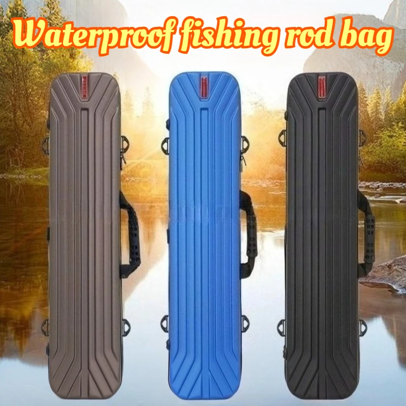 

Waterproof Hard-shell Fishing Bag Wear-resistant Portable Fishing Gear Bags Thickened Fish Rods Storage Bags Tackle Equipment