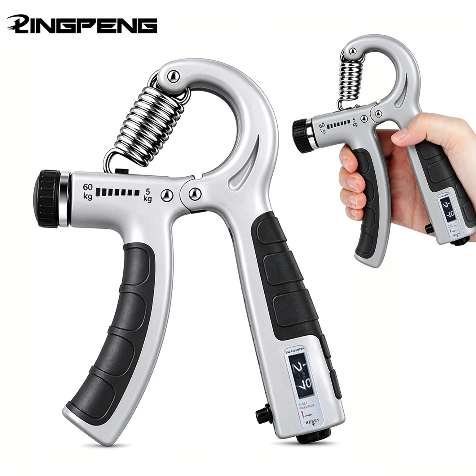 5-60kg Adjustable Hand Grip Strength Strengthener Trainer Counter Wrist Forearm And Hand Exerciser For Muscle
