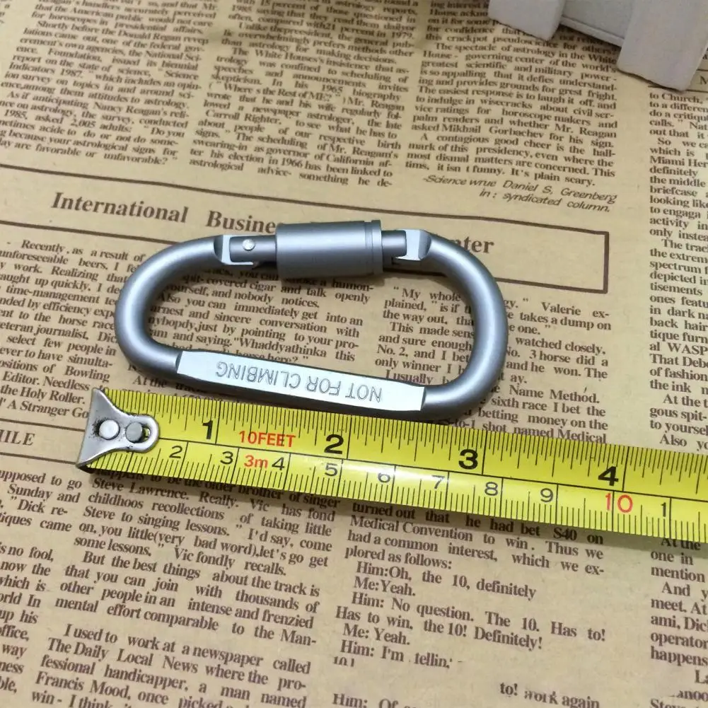 Climbing Buckle High Quality Wear-resistant Aluminum Alloy Locking Carabiner Multifunctional Screw LockBuckle For Outdoor image 6