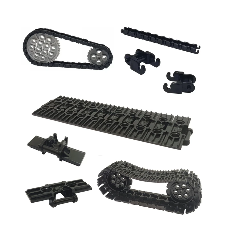 

Игрушка из строительного блока «сделай сам», свободные детали для сборки танков, экскаваторов, конвейерных гусениц, цепей, гусеничных шестерен — отличный подарок для мальчиков