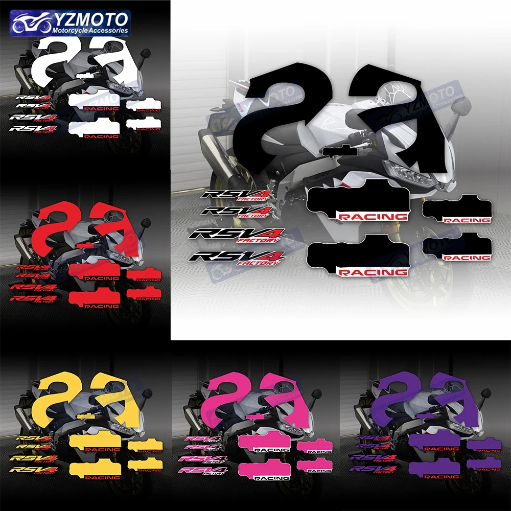 

For Aprilia RSV4 RS V4 2021 2022 2023 2024 Motorcycle Accessories Full Set Racing Body Fairing Decal Reflective Stickers Kit