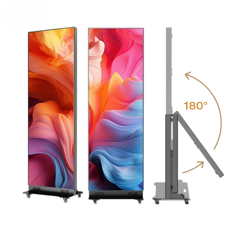 

Folding poster screen indoor led display P2.5 movable exhibition advertising screen