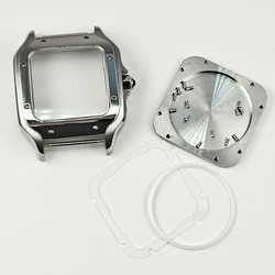 Square Watch Case 38mm NH35 Case Set 316L Steel Watch Repair and Modification Parts for NH36  Automatic Movements NH36 Watch