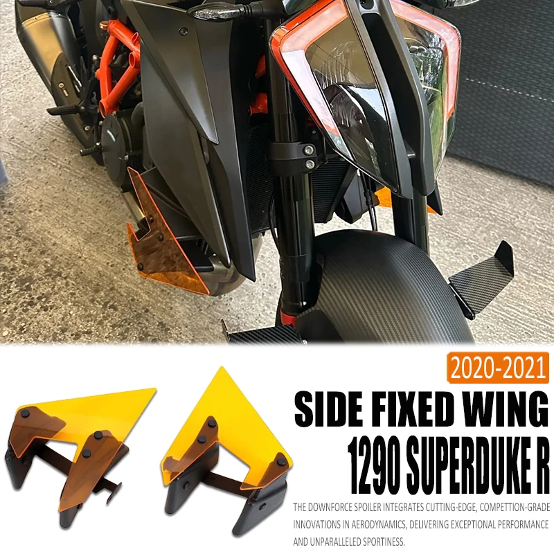 

Новые боковые прижимные спойлеры для мотоцикла, комплект аксессуаров для обтекателя с фиксированным крылышком 2020 2021, для 1290 SUPERDUKE Super Duke R